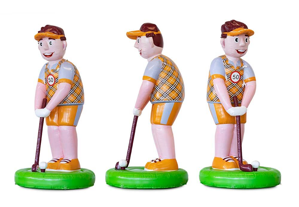 Zamówienie na powiększenie dmuchanego produktu Abraham Golfer. Kup nadmuchiwane obiekty 3D teraz online w JB Dmuchańce Polska